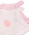 Pack of 2 baby girl plain/milleraies bodysuits with straps . set