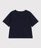Women's Loose-Fitting Boxy Cotton T-Shirt SMOKING blue