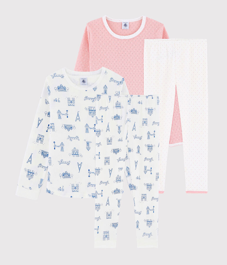 Girls' Ribbed Pyjamas - 2-Piece Set multicolor
