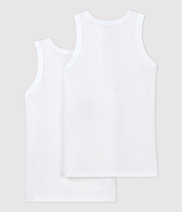 Boys' White Vests - 2-Pack multicolor