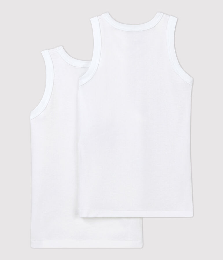 Boys' White Vests - 2-Pack variante 1