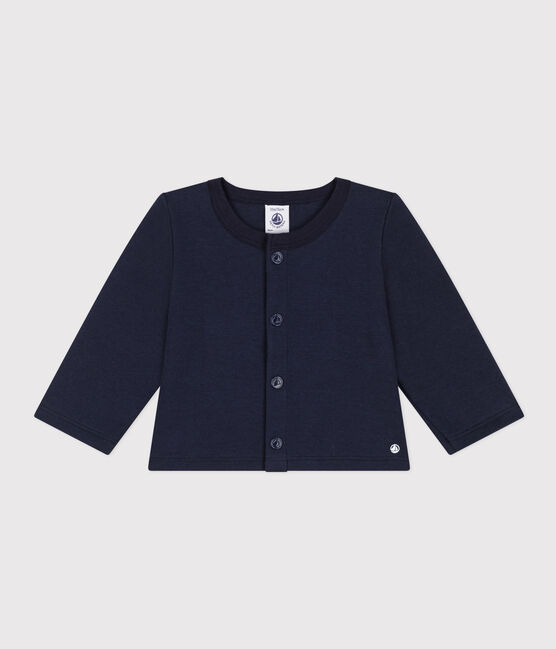 Babies' Thick Jersey Cardigan SMOKING blue