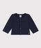 Babies' Thick Jersey Cardigan SMOKING blue