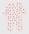 Babies' footless firefighter-print cotton pyjama suit white/multicolor