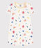 Girls' Glow-In-The-Dark Cotton Nightdress MARSHMALLOW white/MULTICO white