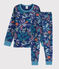 Boys' Jungle Print Tube Knit Pyjamas MEDIEVAL blue/MULTICO white