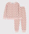 Girls' Floral Velour Pyjamas SALINE pink/MULTICO white