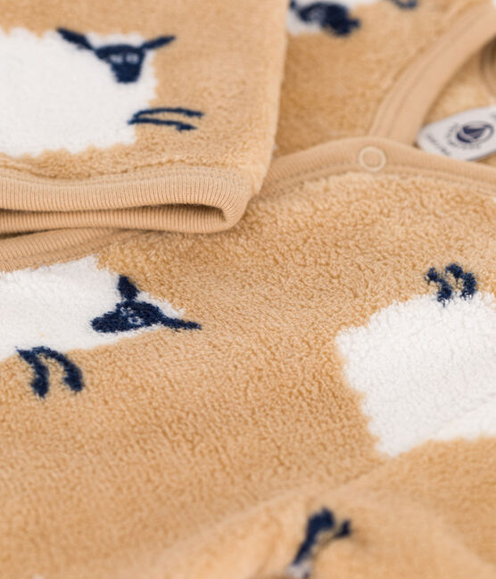 Fleece onesie for baby TRENCH /MULTICO
