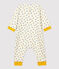 Babies' Multicoloured Star Patterned Spotted Wool and Organic Cotton Jumpsuit MONTELIMAR beige/MULTICO white