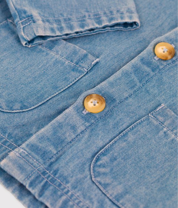 Babies' Organic Light Denim Jacket blue