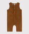 Babies' velour jumpsuit CUIVRE brown