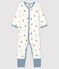 Baby Girls' Footless Gorilla Print Ribbed Sleepsuit MARSHMALLOW white/MULTICO white
