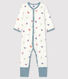 Baby Girls' Footless Gorilla Print Ribbed Sleepsuit