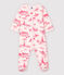 Baby Girls' Toile de Jouy Paris Tube Knit Sleepsuit FLEUR pink/GROSEILLER pink