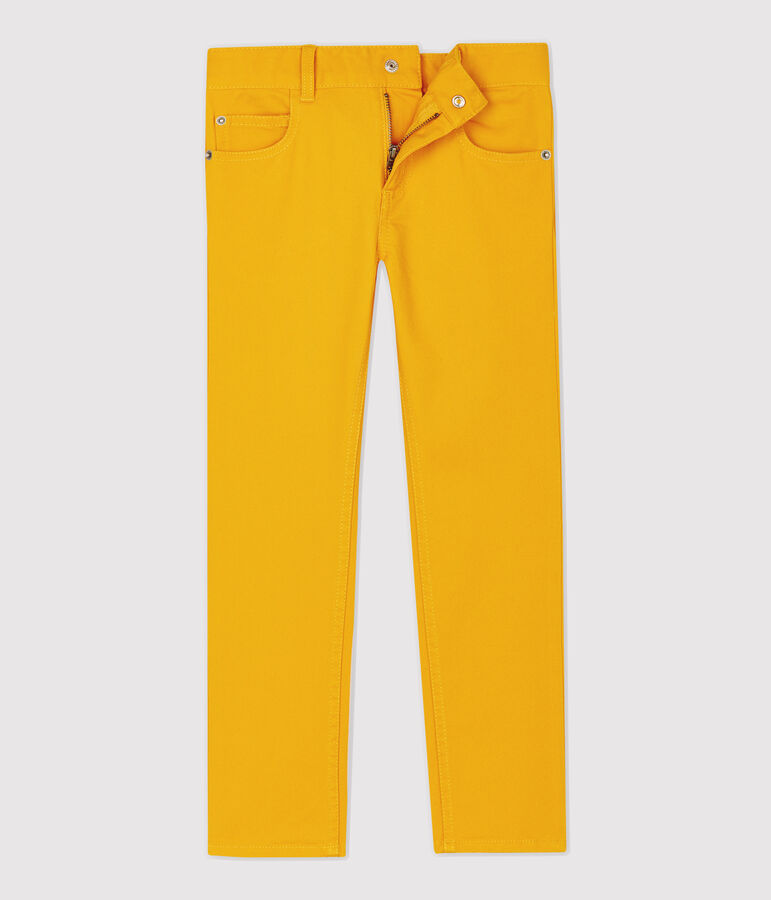 Boys' Slim-Fit Serge Trousers yellow