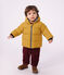 Babies' puffer jacket in plain polyester yellow