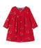 Baby girl's printed double knit dress FROUFROU red/MULTICO white
