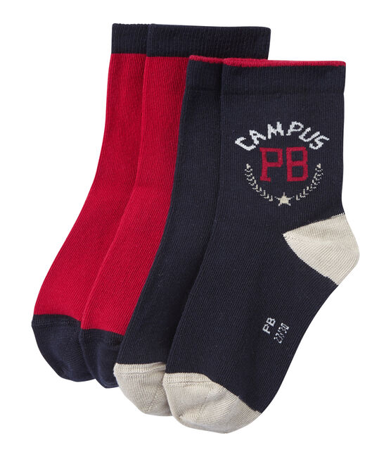 Set of 2 pairs of boy's socks LOT white