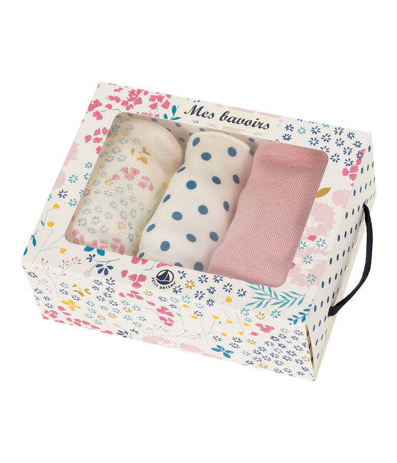 Baby Girls' Rib Knit Bibs - 3-Piece Set variante 1