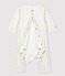 Babies' Footless Organic Cotton Bodyjama MARSHMALLOW white/MULTICO white