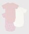 Pack of babies' short-sleeved printed cotton wrapover bodies multicolor