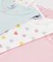 Pack of children's short-sleeved cotton T-shirts with hearts multicolor