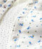Babies' Quilted Organic Cotton Gilet MARSHMALLOW+BLEU white