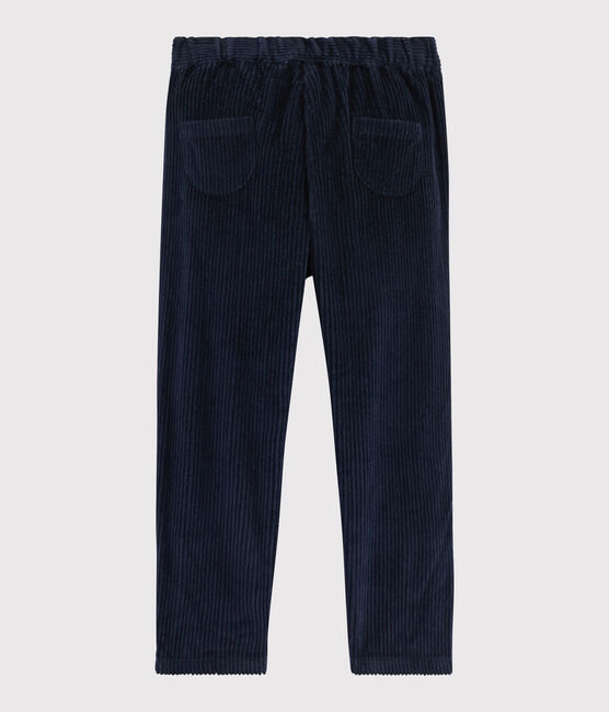 Girls' Velvet Trousers SMOKING blue