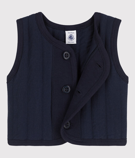 Babies' Unisex Quilted Tube Knit Bodywarmer SMOKING blue