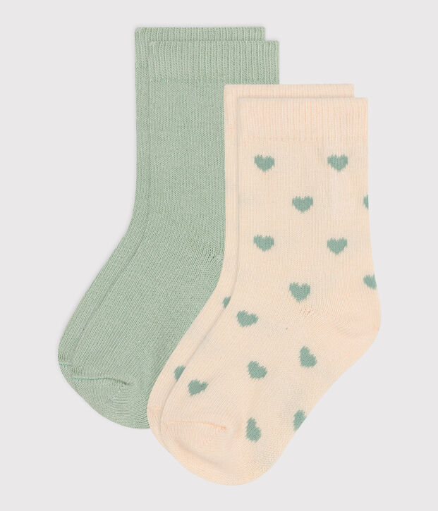 Babies' Heart Cotton Socks - 2-Pack multicolor