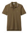 Men's polo in knit piqué SHITAKE brown