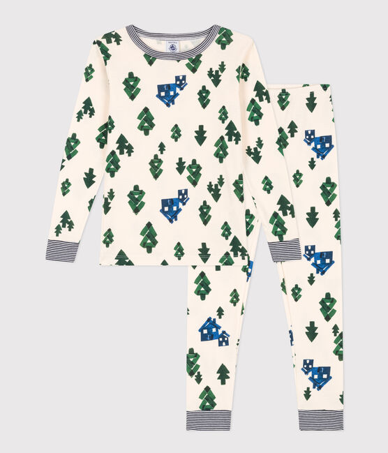 Children's Unisex Snugfit Cotton Pyjamas AVALANCHE green/MEDIEVAL white/MULTICO