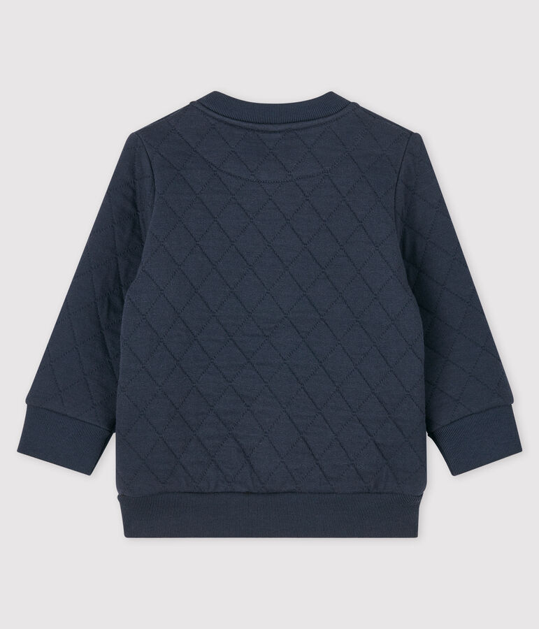 Babies' Tube Knit Cardigan SMOKING blue