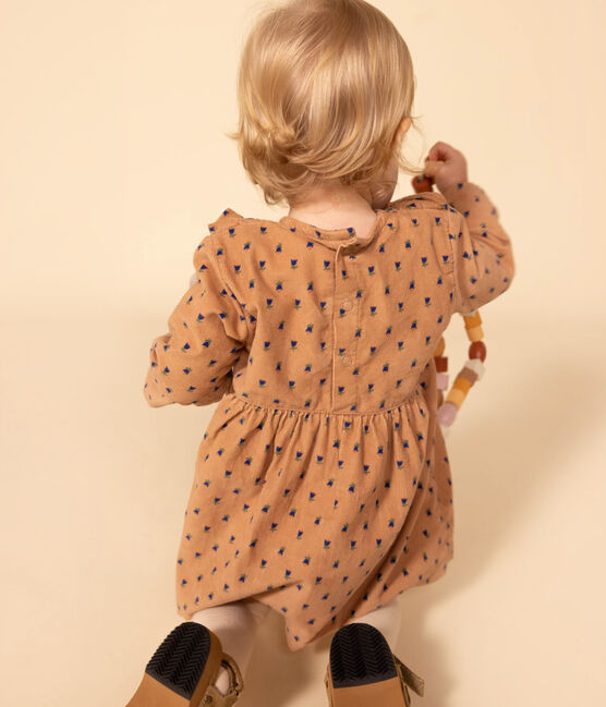 Babies' Long-Sleeved Velvet Dress SIENNA /MULTICO