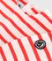 Baby sailor top in thick cotton FLEUR pink/SPICY