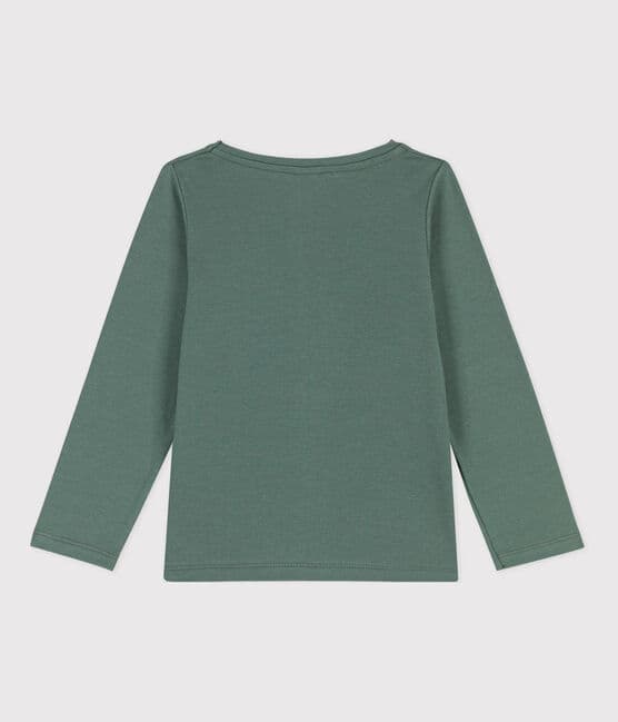 Children's Unisex Long-Sleeved Cotton T-Shirt VALLEE green