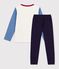 Children's firefighter design cotton pyjamas. blue/multicolor