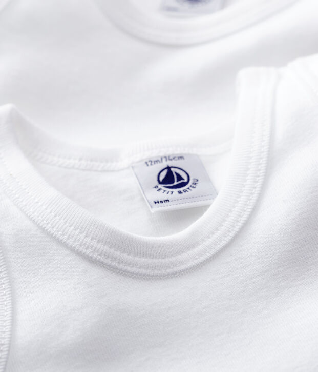 Babies' White Sleeveless Bodysuit - 2-Pack multicolor