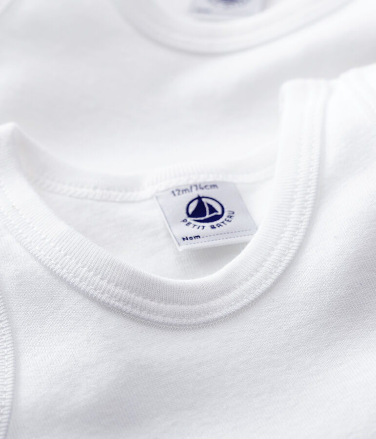 Babies' White Sleeveless Bodysuit - 2-Pack multicolor