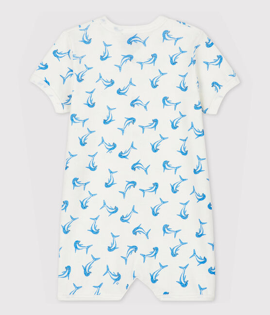 Baby Girls' Dolphin Pattern Cotton Playsuit MARSHMALLOW white/MULTICO white