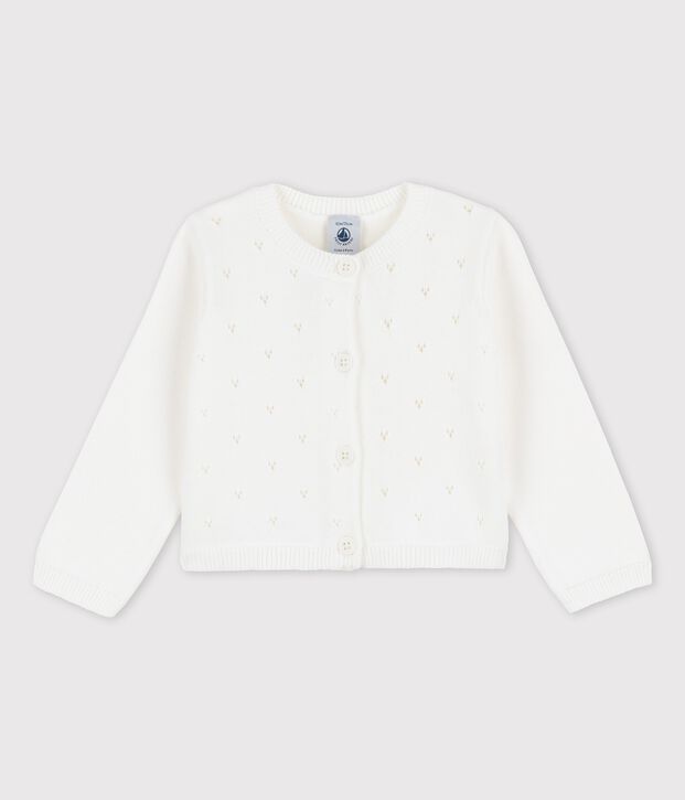 Babies' Sophisticated Knitted Cardigan white