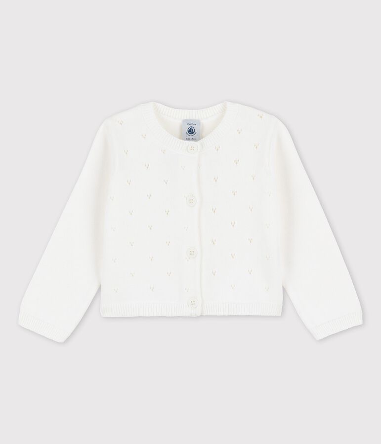 Babies' Sophisticated Knitted Cardigan white