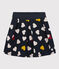 Girls' Quilted Tube Knit Skirt SMOKING blue/MULTICO white