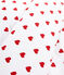 Red Heart Poplin Bed Linen MARSHMALLOW white/TERKUIT red