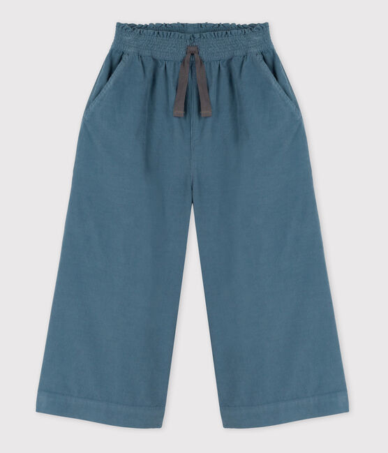 Girls' Loose Fit Velvet Trousers ROVER blue