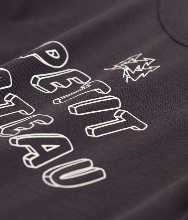 Boys' Long-Sleeved Cotton T-Shirt grey