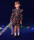 Little girl's long-sleeved flannel dress