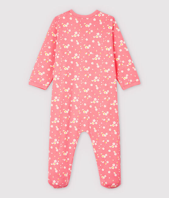 Baby Girls' Cherry Blossom Cotton Sleepsuit GRETEL pink/MULTICO white