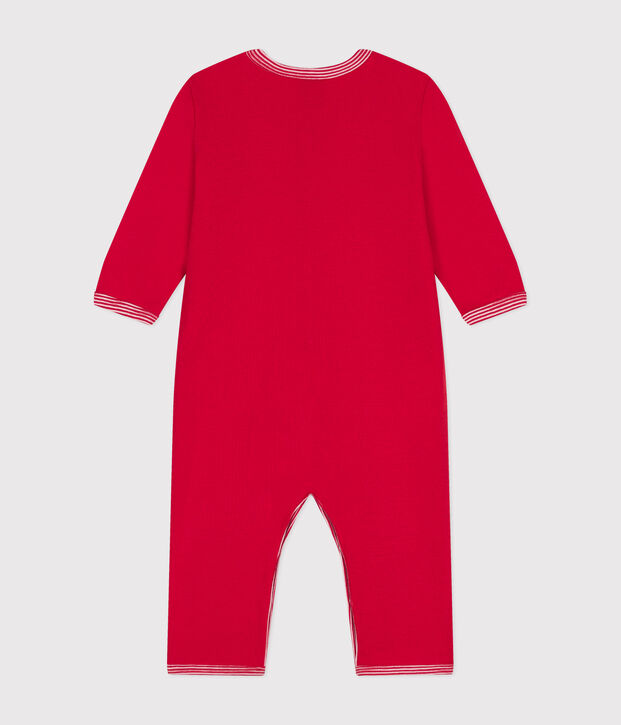 Babies' footless cotton pyjamas red