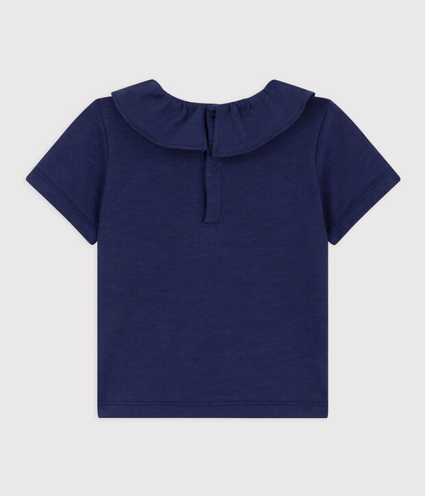 Babies' Short-Sleeved Slub Jersey Blouse blue